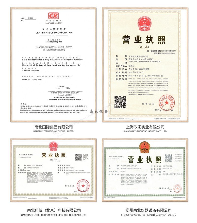 Nanbei International Group's Business License and Registration Certificate Publicity 
